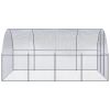 Outdoor Chicken Coop 9.8'x13.1'x6.6' Galvanized Steel