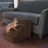 Pet Stairs â€šÃ„Ã¬ Foam Pet Steps for Small Dogs or Cats with 4 Step Design and Removable Cover â€šÃ„Ã¬ Non-Slip Dog Stairs for Home by Petmaker (Brown)