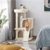 36" Cat Tree with Condo and Scratching Post Tower, Dark Gray